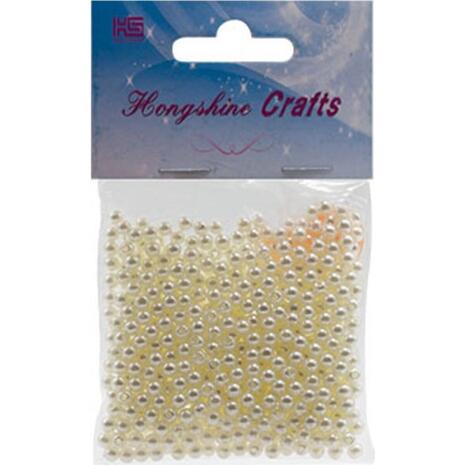 Πέρλες χειροτεχνίας λευκές στρογγυλές 4mm 18gr (1-08232)